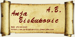 Anja Biskupović vizit kartica